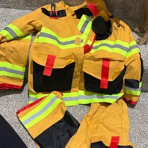 Children's Firefighter Outfit with Reflective Stripes